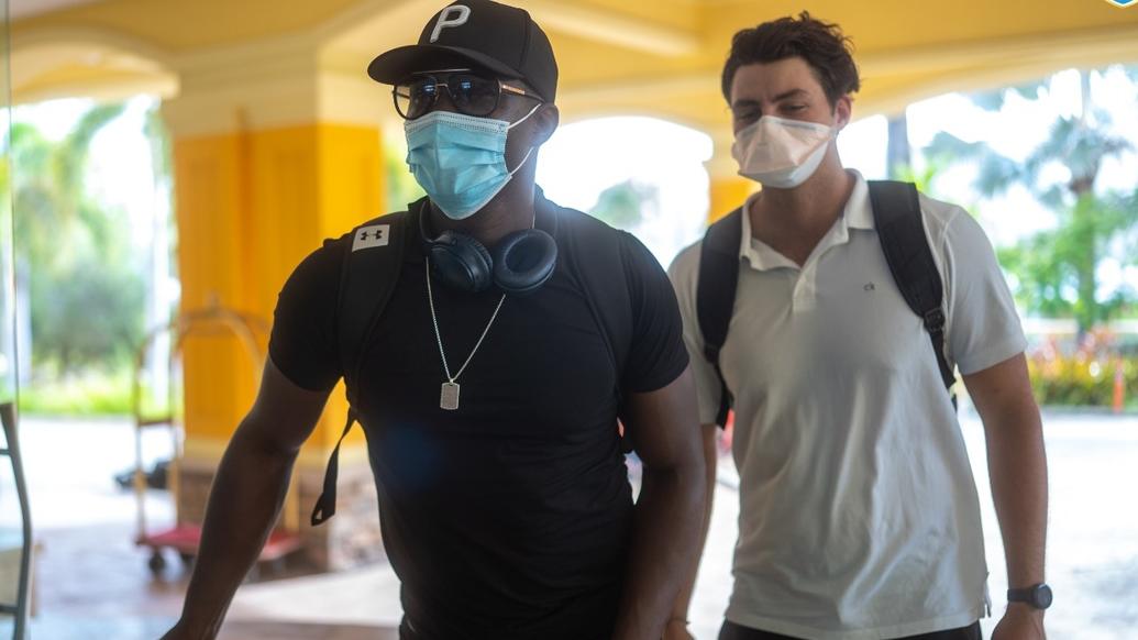 Saint Lucia Kings squad arrive at team hotel