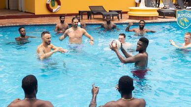 Kings' first pool session in Guyana