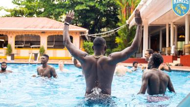 Kings' first pool session in Guyana